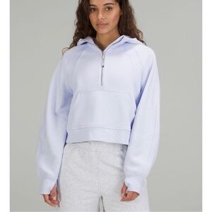 Lululemon Women Size M/L Scuba Oversized Half Zip Hoodie Blissful Blue Pullover